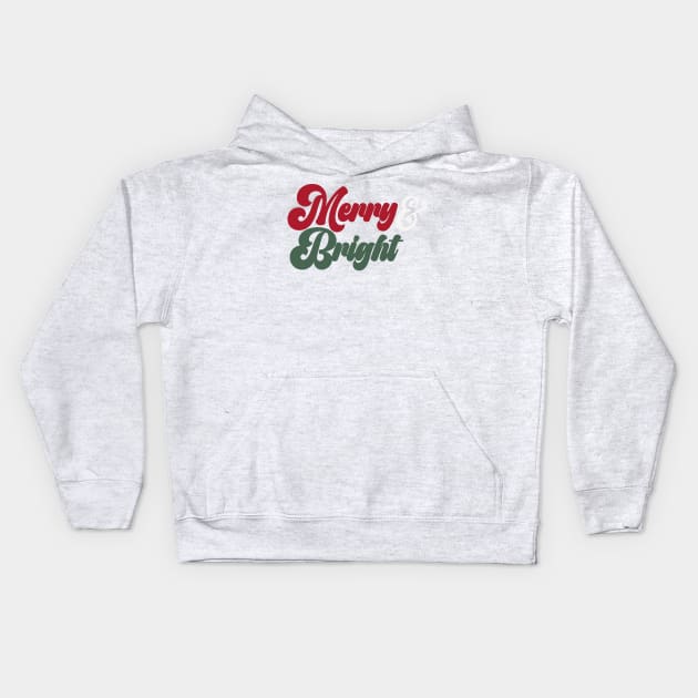 Merry & Bright Kids Hoodie by Hannah’s Hand Lettering